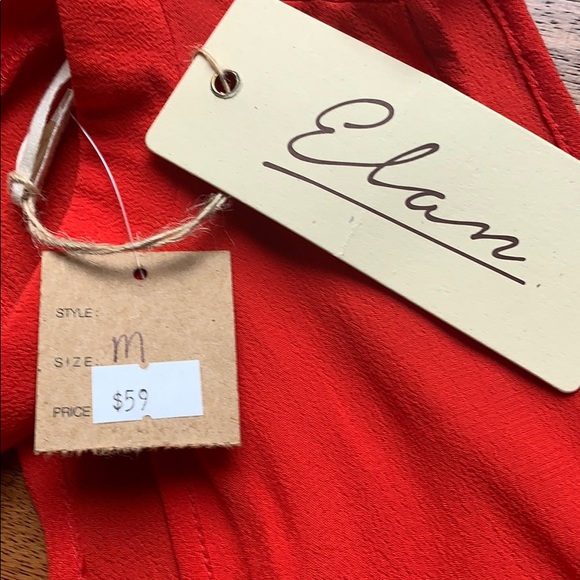 Elan Bright Orange sleeveless dress - Picture 3 of 6